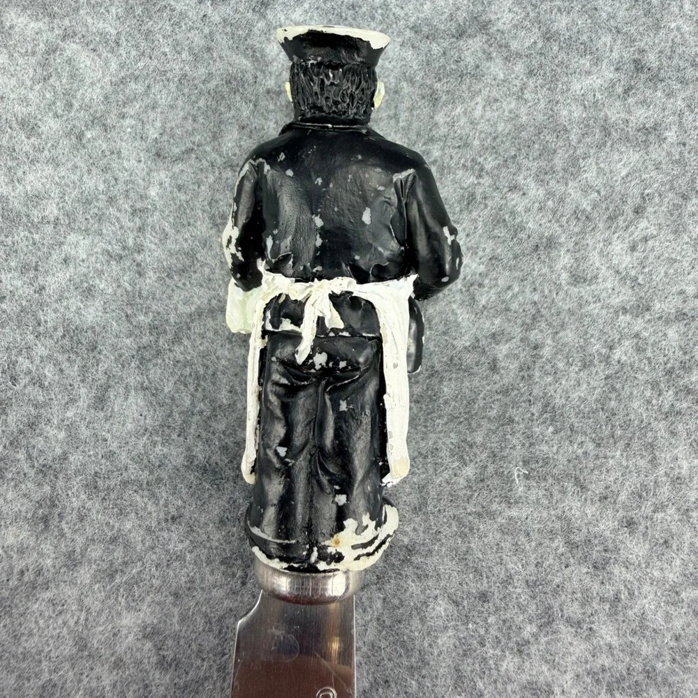 Vintage Guy Buffet Figural Butter Knives Spreaders Set of 4 Chef Waiter Utensils